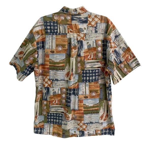 Tori Richard Hawaiian Shirt Mens Size XL All Over Golf Print Button Up Cotton - Picture 2 of 6